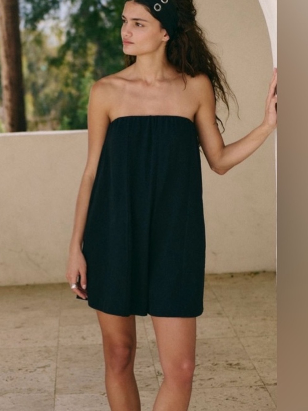 Free People Black Strapless Romper NWOT(tag lost). XS